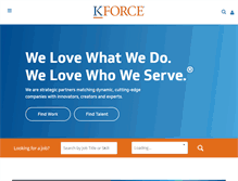 Tablet Screenshot of kforce.com